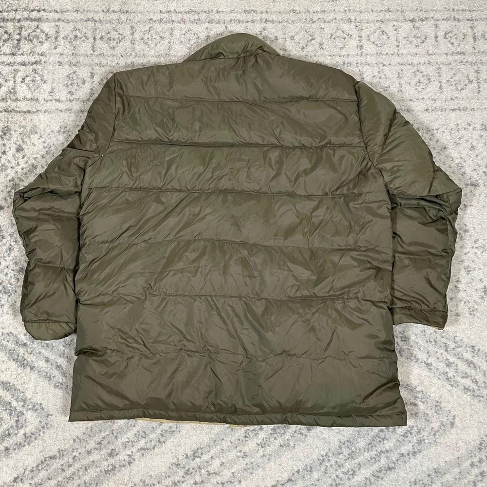 American Eagle Outfitters Reversible Down Puffer Jacket Hideaway Hood Mens L Y2K - Picture 4 of 9